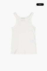 Half wrinkled ribbed sleeveless