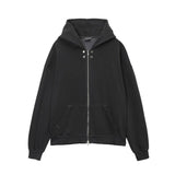 ASCLO リベットポイント スウェットフード ジップアップ (3color)