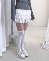 sheer white line heart-neck top