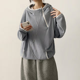 Noet ワッフルダイアゴナルジッパーウォーマーハイネックフーディ
