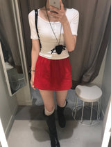 Natural Days Linen Mini Skirt