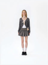 13DE MARZO Doozoo Cuddle Button Cardigan Dark Grey