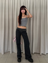 pinter striped low-rise pants