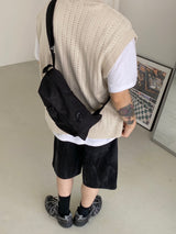 パンチングニットラウンドベスト　２色