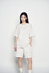 25SS シンプルロゴピグメントショートスリーブTシャツ ライトグレー