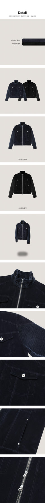 [NEW SEASON] Velvet knit trucker jacket(2color)