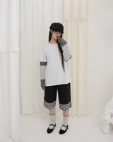 CHECK FOLDING BERMUDA SWEATPANTS