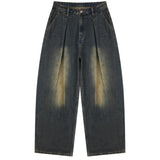 Vintage front pintuck denim pants (vintage black)
