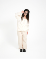 hooded mix wind jacket (cream)