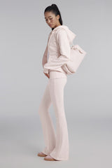 Sheer Romance Slim Hooded Zip-Up, Pink