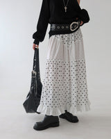Dot Dot Dot Cancan Long Skirt