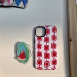 [ Pink cube pattern ] Magsafe Tough Case
