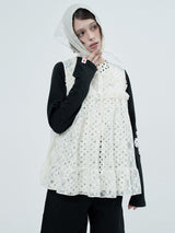 lace ruffle flare shirts