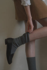Basic cotton socks_charcoal