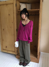 Legro Over Fit Deep V-Neck Knit