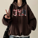 Enwa NYC Stars and Stripes Boxy Fit Hoodie