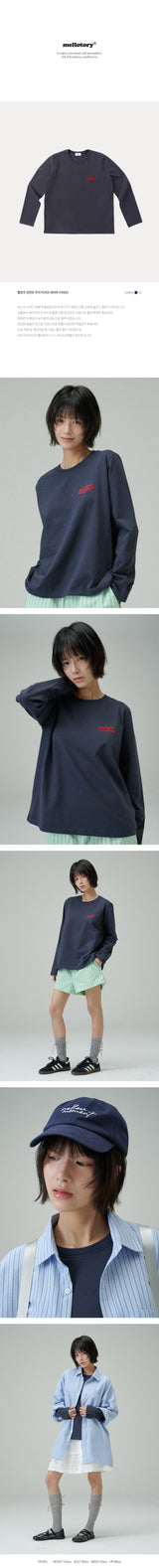 メロウモーメント プレーンTシャツ (Navy)