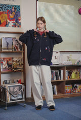 [2-WAY] Mushroom Stitch Zip-Up