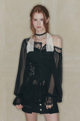MIDNIGHT HALTER TOP black