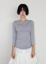 TENCEL BOAT-NECK SLIM TEE