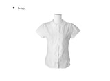 Ishon Puff Slim Collar Shirt Blouse