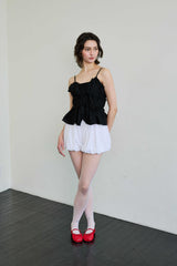  CUDDLY BALLOON SKIRT PANTS / WHITE