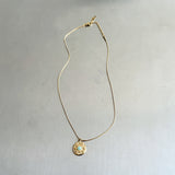 Gold Gemstone Pendant Necklace