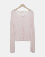 Rohin Frill Ribbed Cardigan