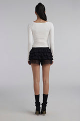 Tutu Ballet Lace Skort, Black