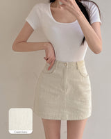 Jurpin cotton mini skirt