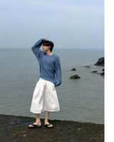 Rok Linen Pintuck Bermuda Pants