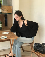 [MADE] Leeds loose fit V-neck cardigan