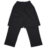 バンディングハーフカットロングパンツ_be