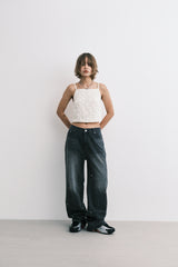 ss cubic pants (black)