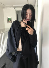  SIDE BUTTON STRAP CARDIGAN
