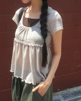 Jame Halter Layered Short-Sleeved T-shirt