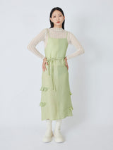 RUFFLES SUSPENDER DRESS