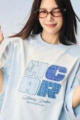 ウーブンパッチワークレトロTシャツ