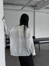 veil tencel シースルーシャツ (2color)