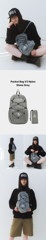 ウルトラライトコンパクトポケットバッグV2 Nylon  Stonegray