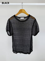 SHEER PUFF BLOUSE (4C)