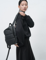 padded mini backpack - black            