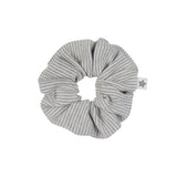cozy stripe scrunchie light grey