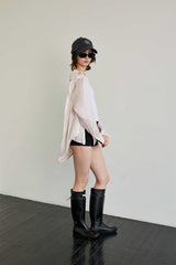 LUMINOUS OVERSIZED SHIRT / ROSE PINK