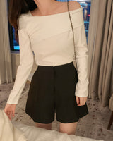 Knitte オフショルダーTシャツ