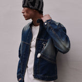 HOOK DENIM RACER JACKET_BLUE