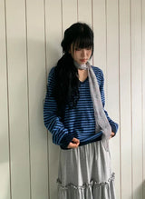 Jibram Frill Tiered Flower Banding Long Skirt