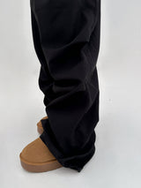 (UNISEX) LONG WIDE LOOSE-FIT PLEATED OVER BOXY PANTS