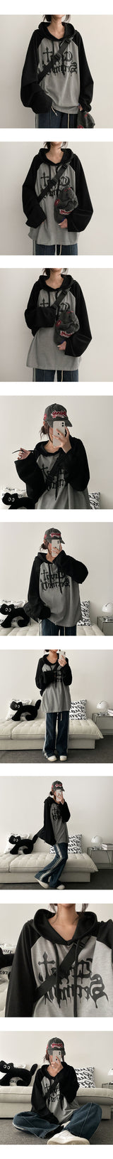 [S–XL] ロットストリングトラックワイドデニムパンツ