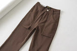 High-End Zipper Long Bootcut Pants